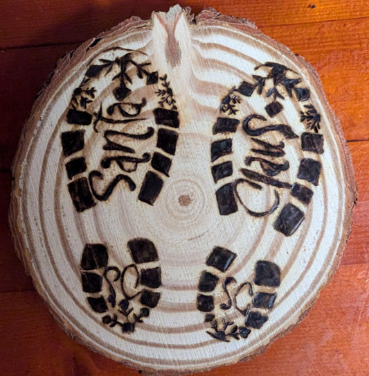 Santa Boot Prints Ornament