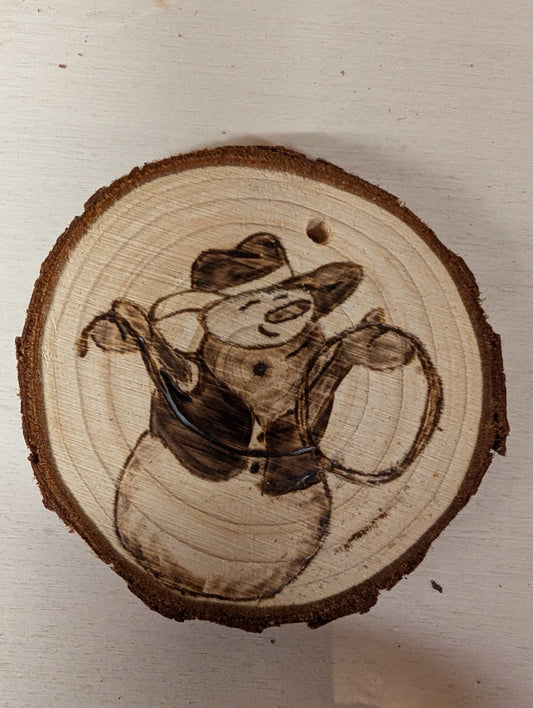 Cowboy Snowman ornament