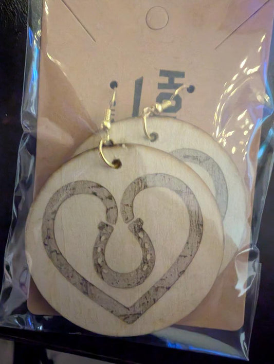 Horseshoe Heart Earrings