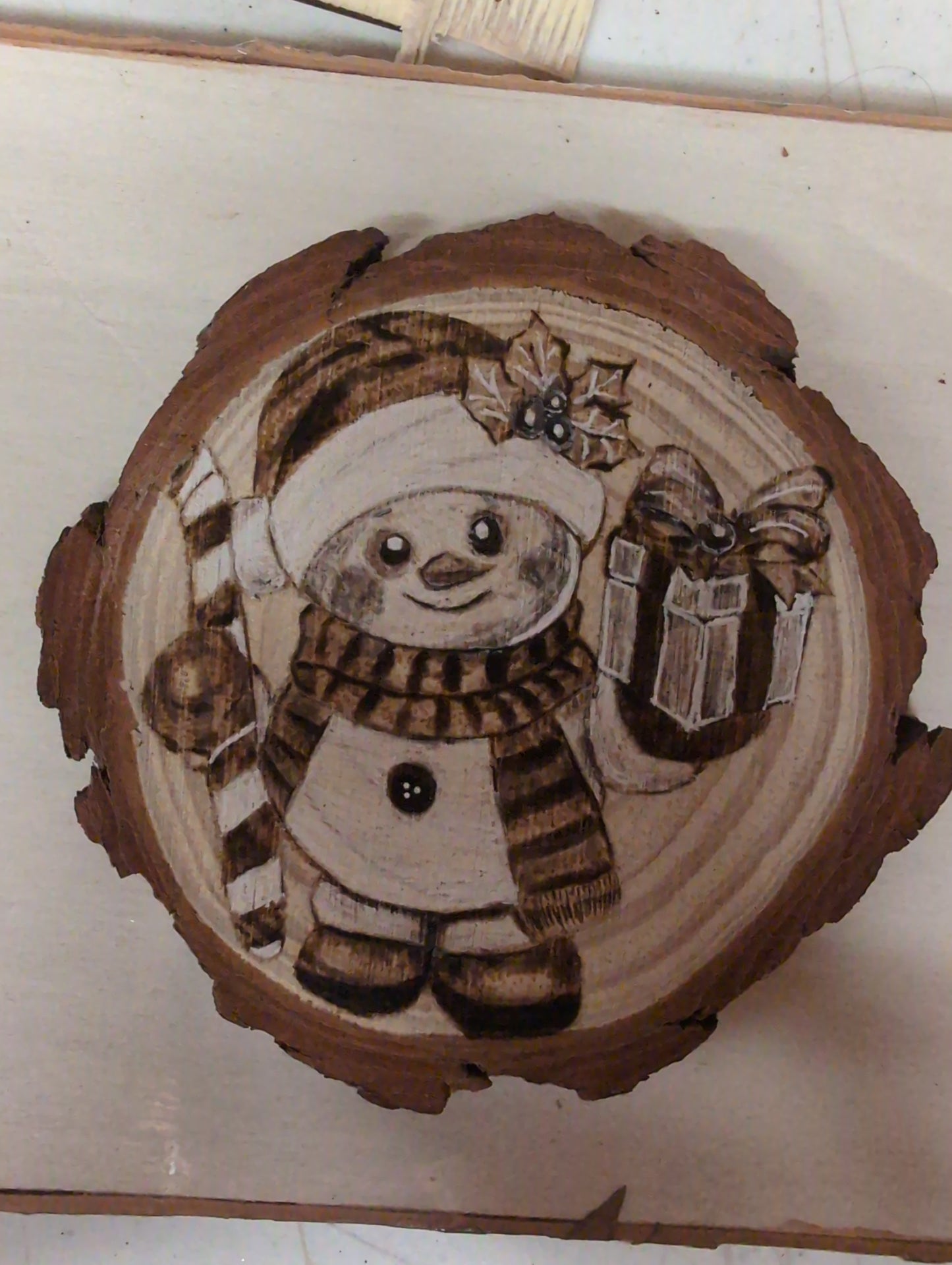 Snowman with Gift Ornament