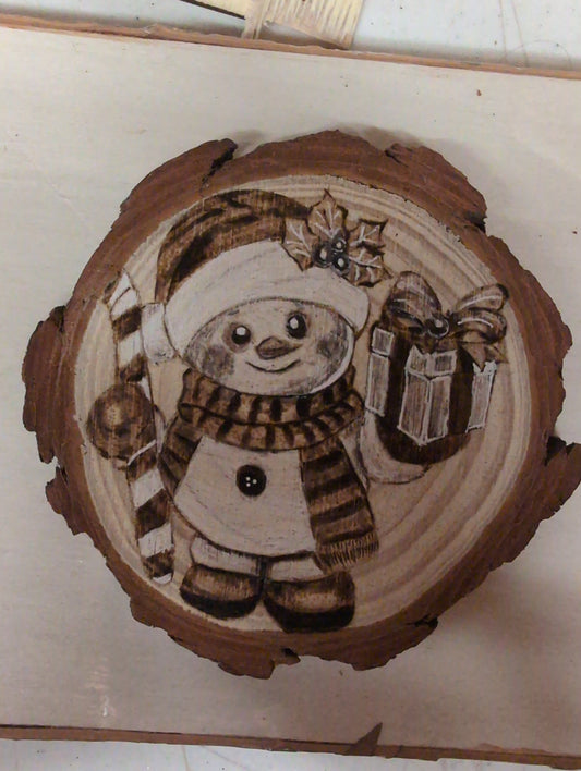 Snowman with Gift Ornament
