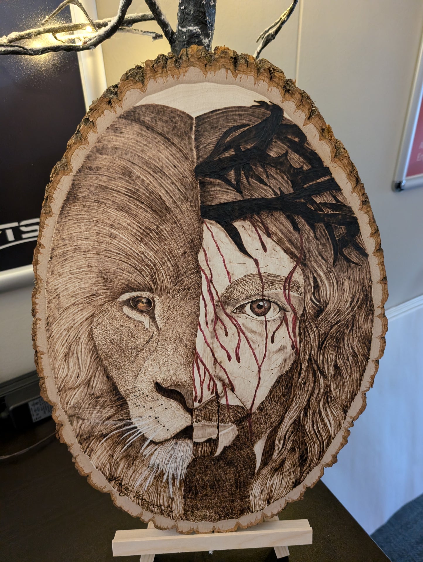 Lion of Judah Woodburning